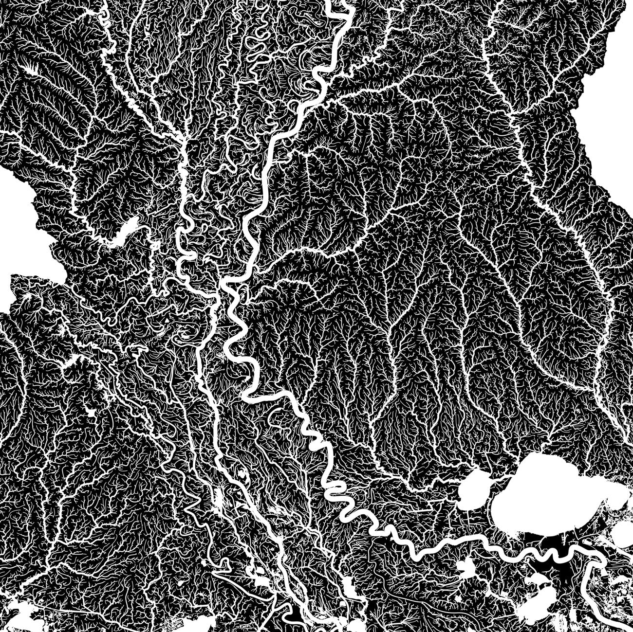 Lower Mississippi Regional Hydrological Map - Muir Way - Hydrology