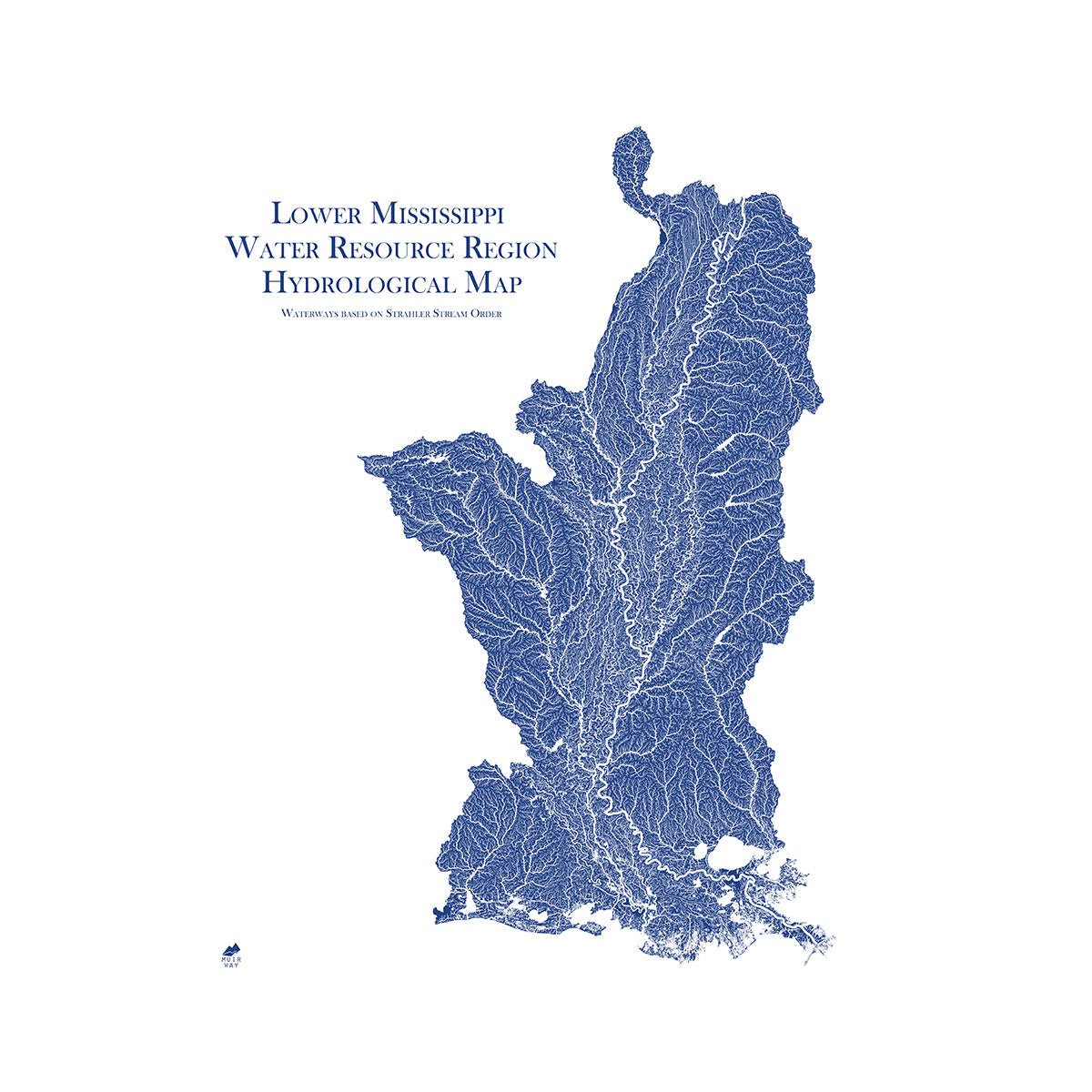Lower Mississippi Regional Hydrological Map - Muir Way - Hydrology