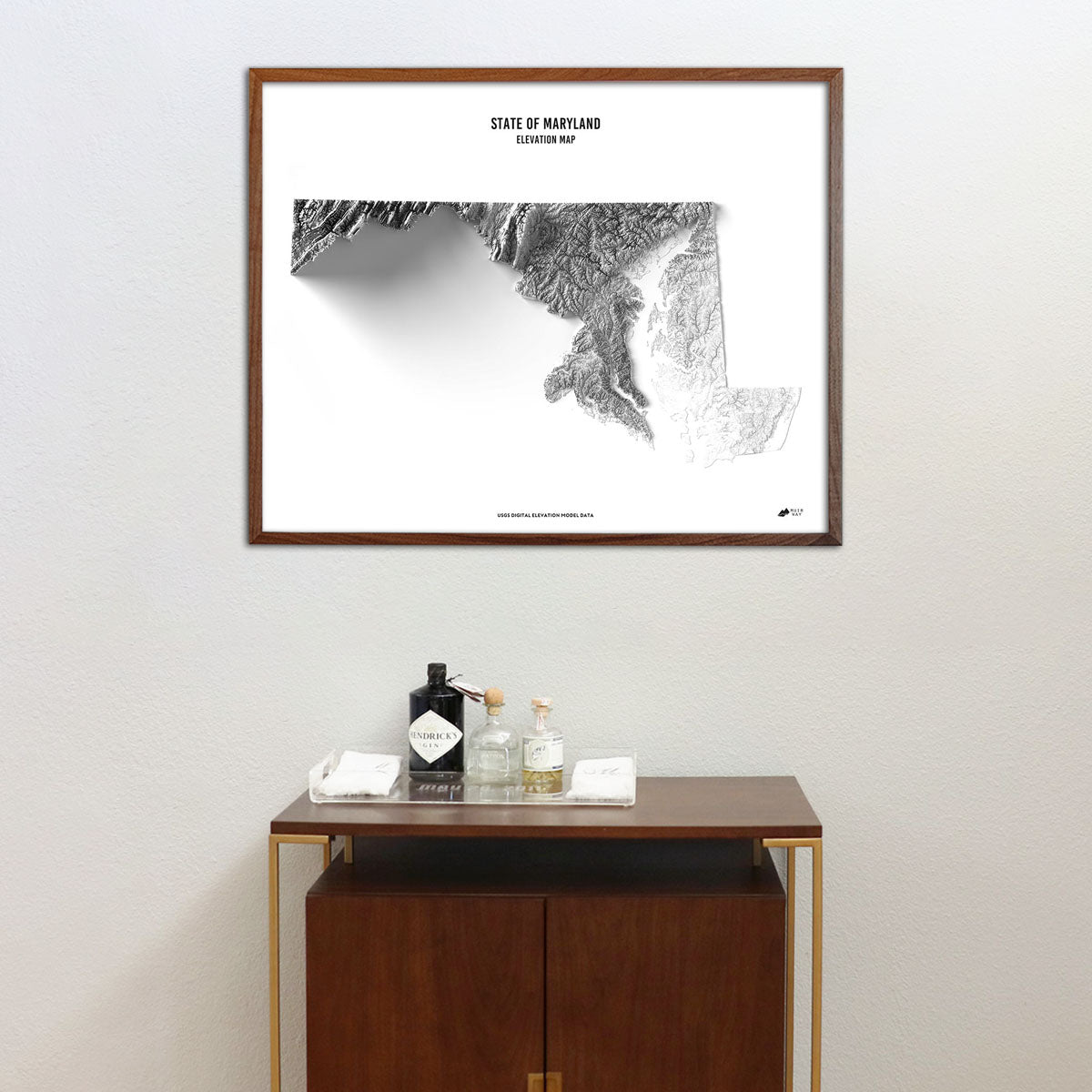 Maryland Elevation Map - Muir Way - Elevation