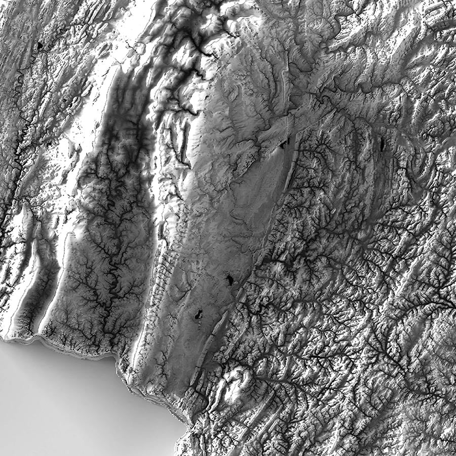 Maryland Elevation Map - Muir Way - Elevation
