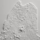 Maine 3D Raised Relief Map - Muir Way - 3D