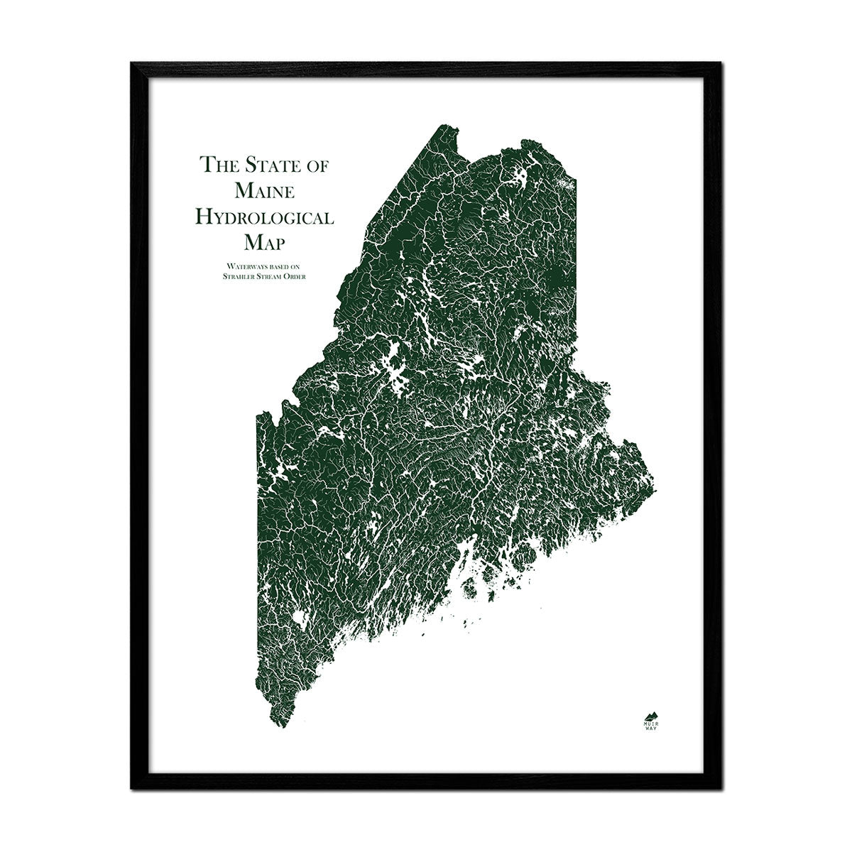 Maine Hydrological Map - Muir Way - Hydrology
