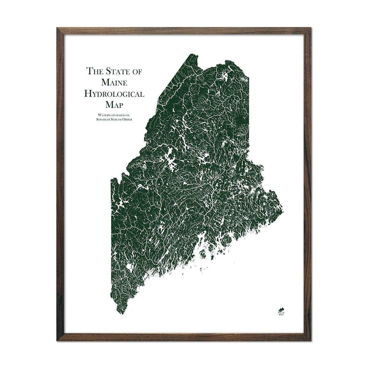 Maine Hydrological Map - Muir Way - Hydrology