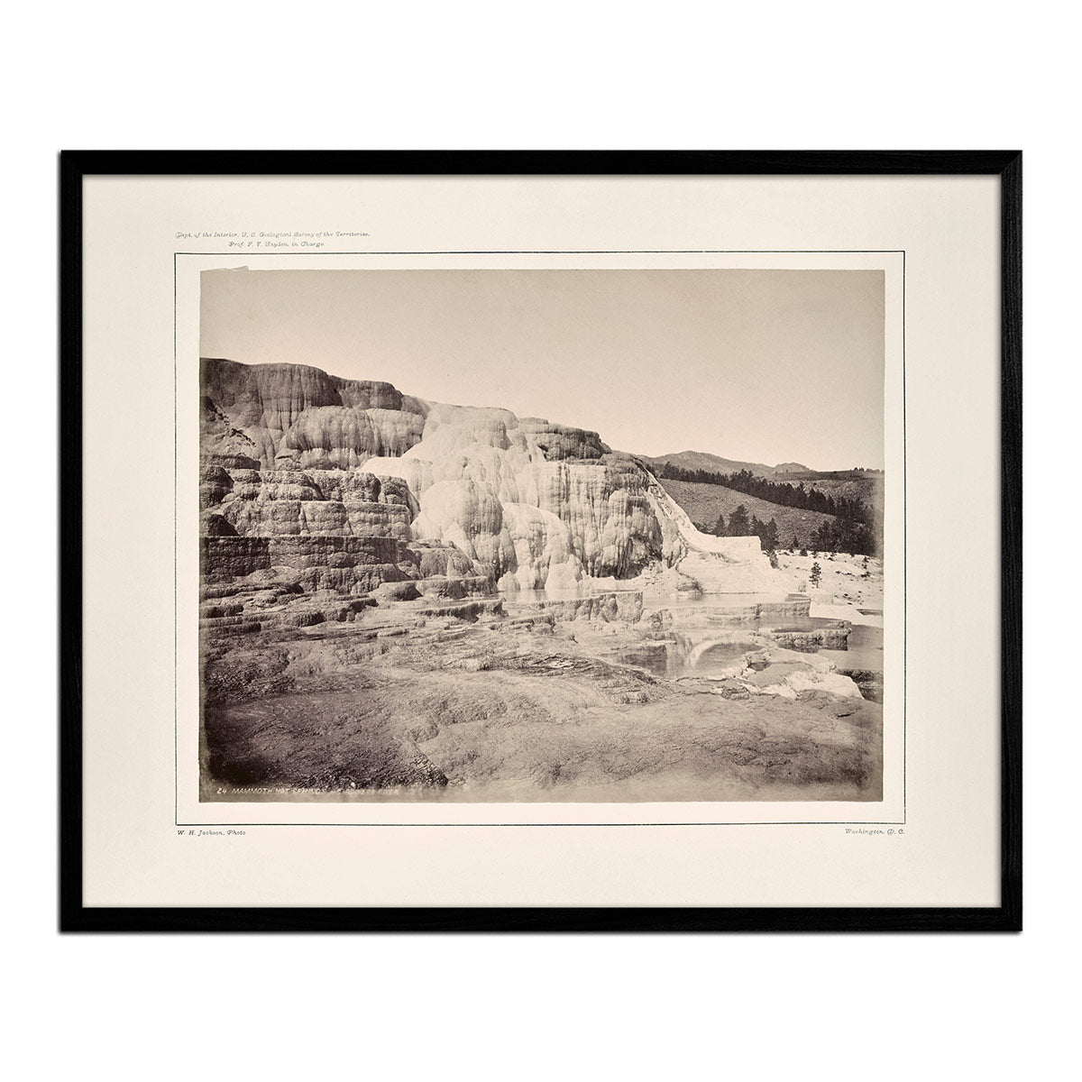 Mammoth Hot Springs, Lower Basin, Yellowstone 1873 - Muir Way - Photograph