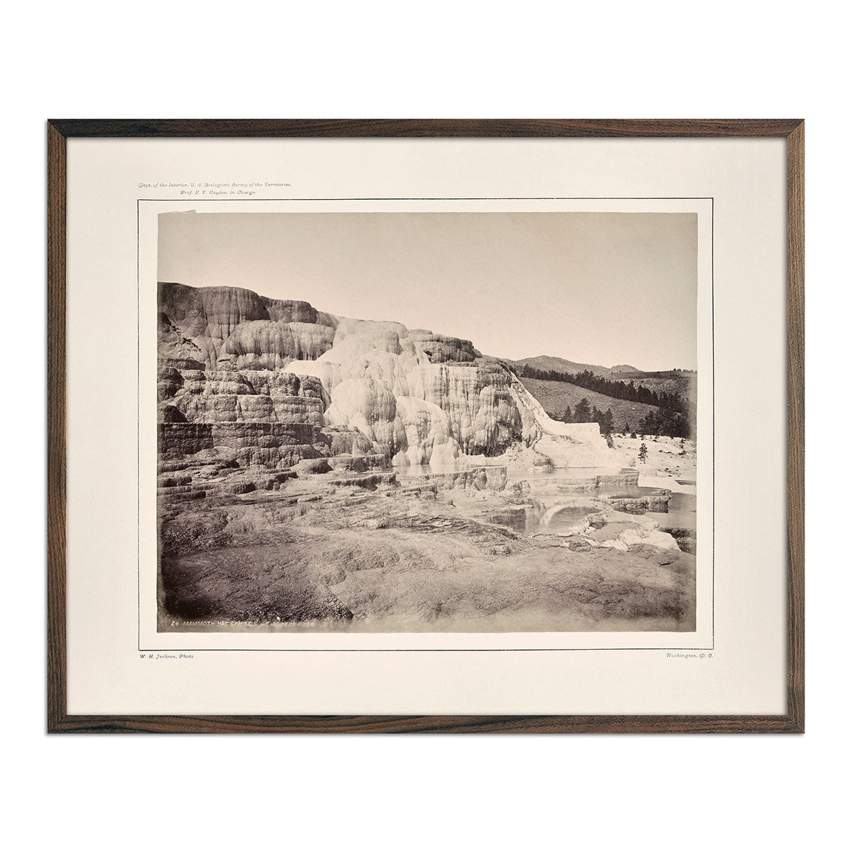 Mammoth Hot Springs, Lower Basin, Yellowstone 1873 - Muir Way - Photograph