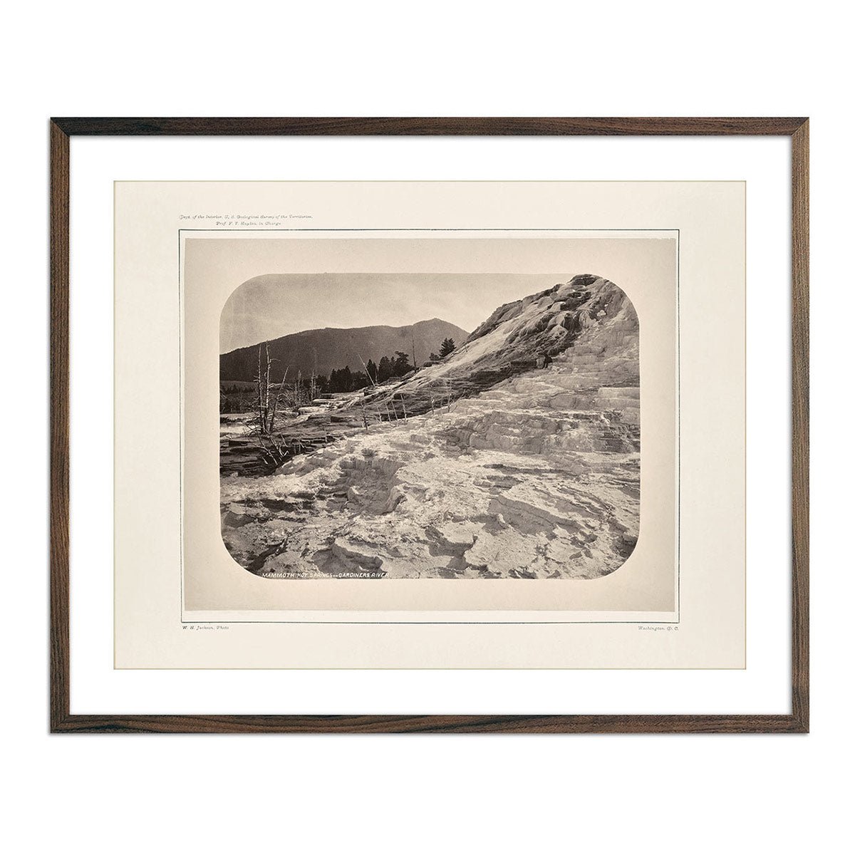 Mammoth Hot Springs on Gardiner's River, Yellowstone 1873 - Muir Way - Photograph