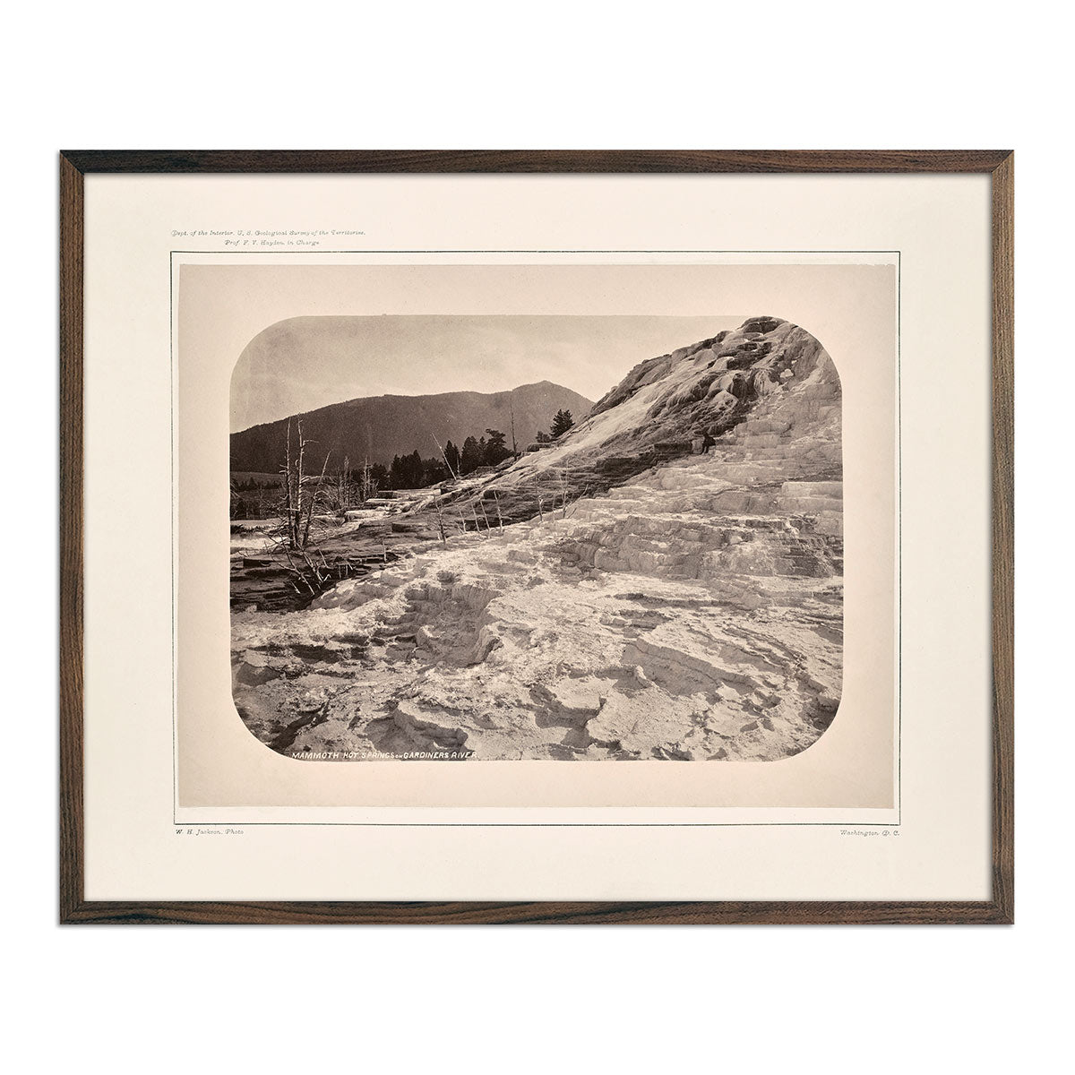 Photograph of Mammoth Hot Springs on Gardiner's River