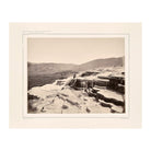 Mammoth Hot Springs on Gardiner's River with Man, Yellowstone 1873 - Muir Way - Photograph