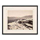 Mammoth Hot Springs on Gardiner's River with Man, Yellowstone 1873 - Muir Way - Photograph