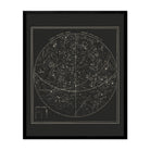 Map of the Heavens January - April 1850 - Muir Way - Vintage Map