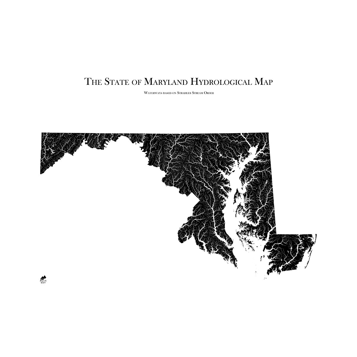 Maryland Hydrological Map - Muir Way - Hydrology