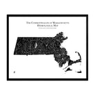Massachusetts Hydrological Map - Muir Way - Hydrology
