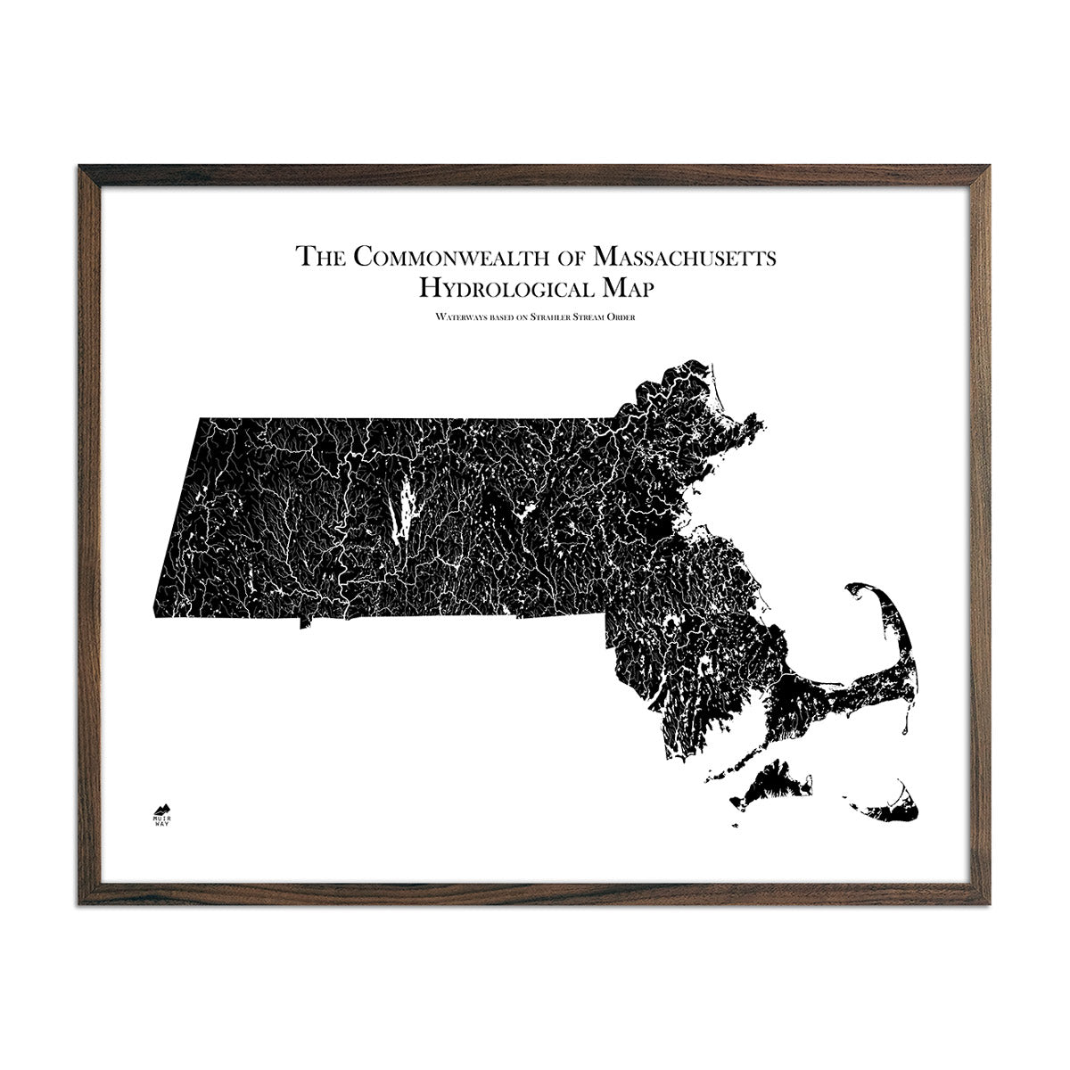 Massachusetts Hydrological Map - Muir Way - Hydrology