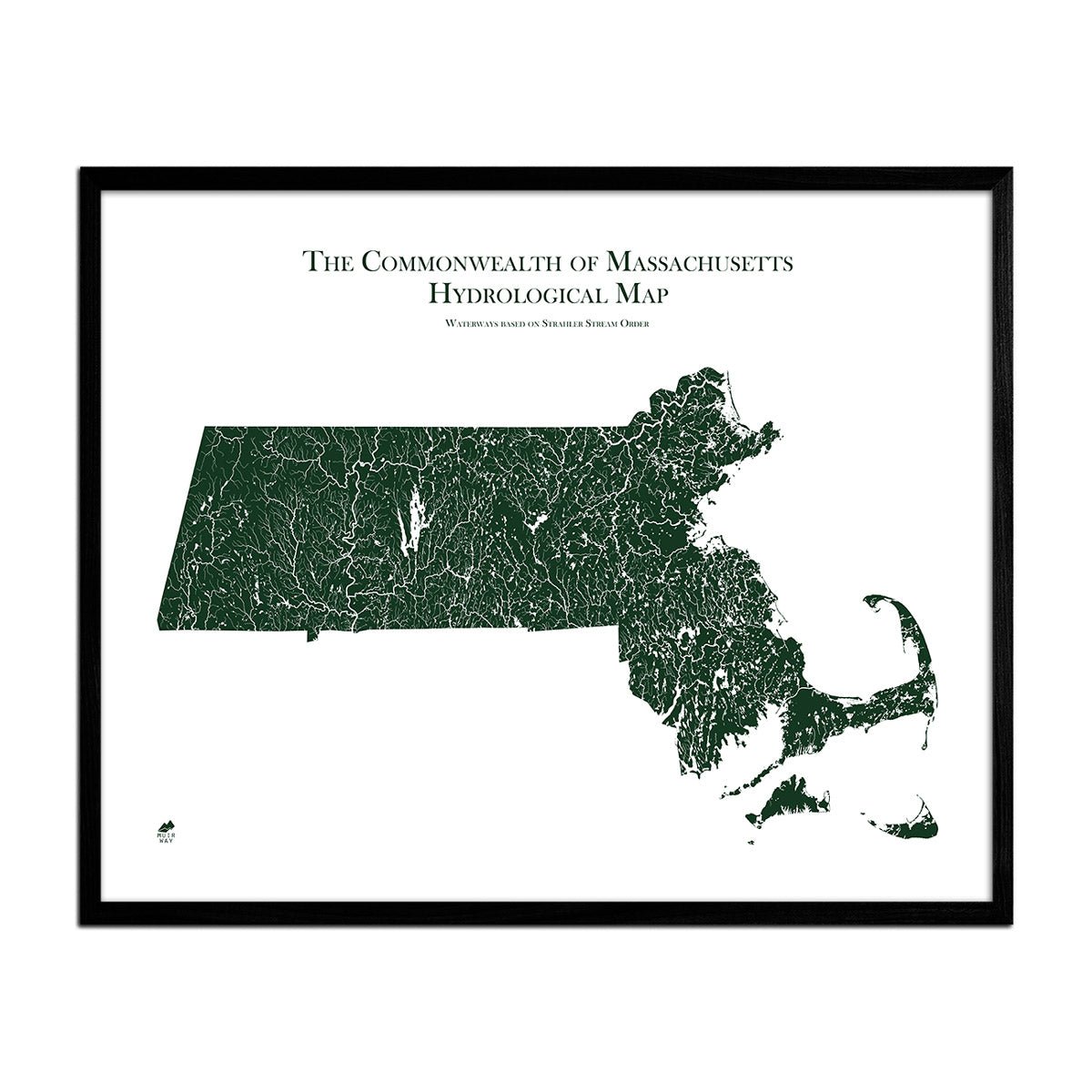 Massachusetts Hydrological Map - Muir Way - Hydrology