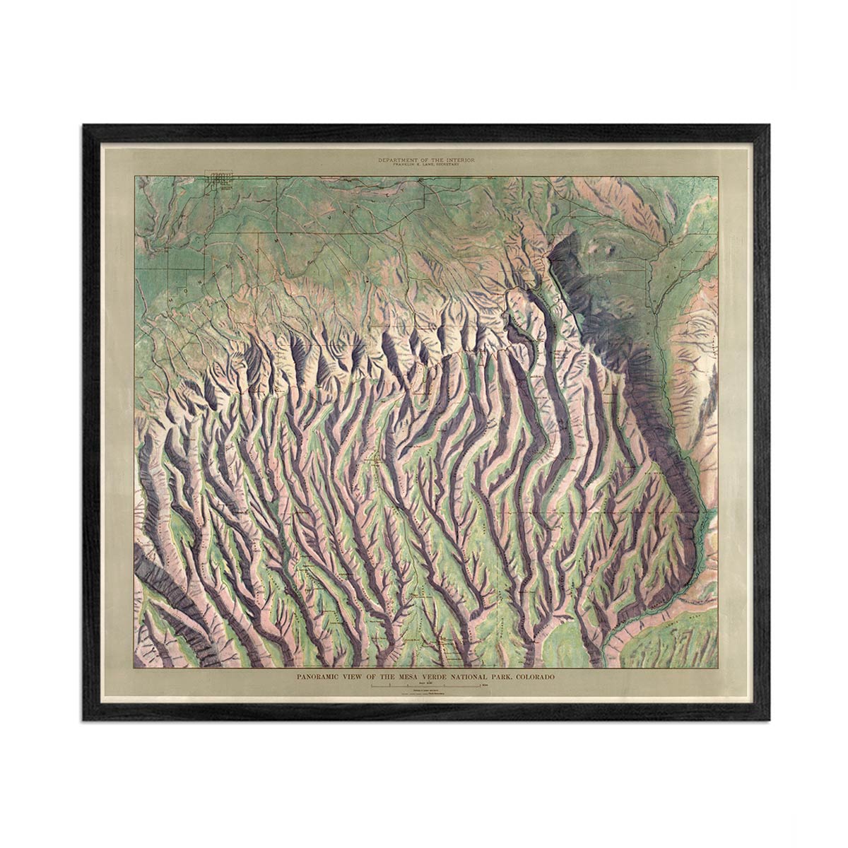 Mesa Verde National Park Map 1914 - Muir Way - Vintage Map