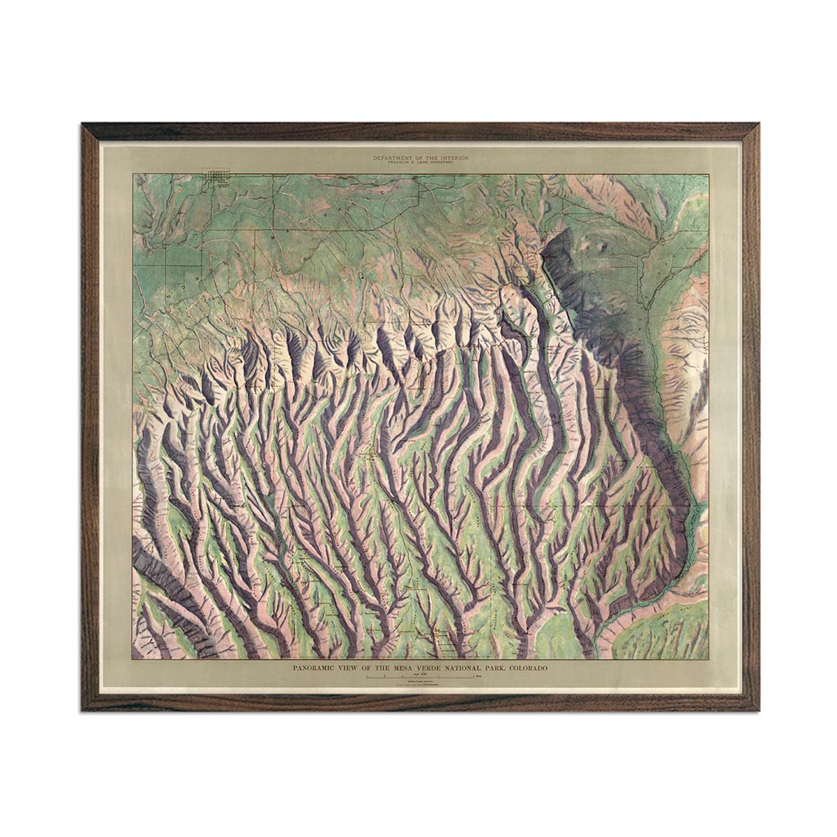 Mesa Verde National Park Map 1914 - Muir Way - Vintage Map