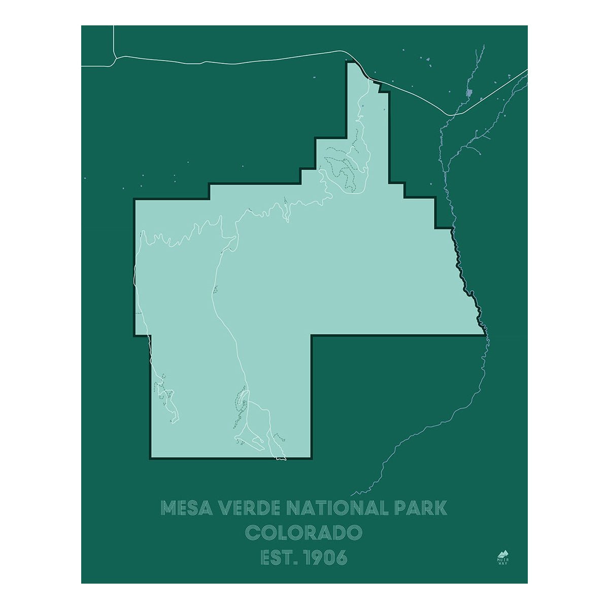 Mesa Verde National Park Map - Muir Way - National Park