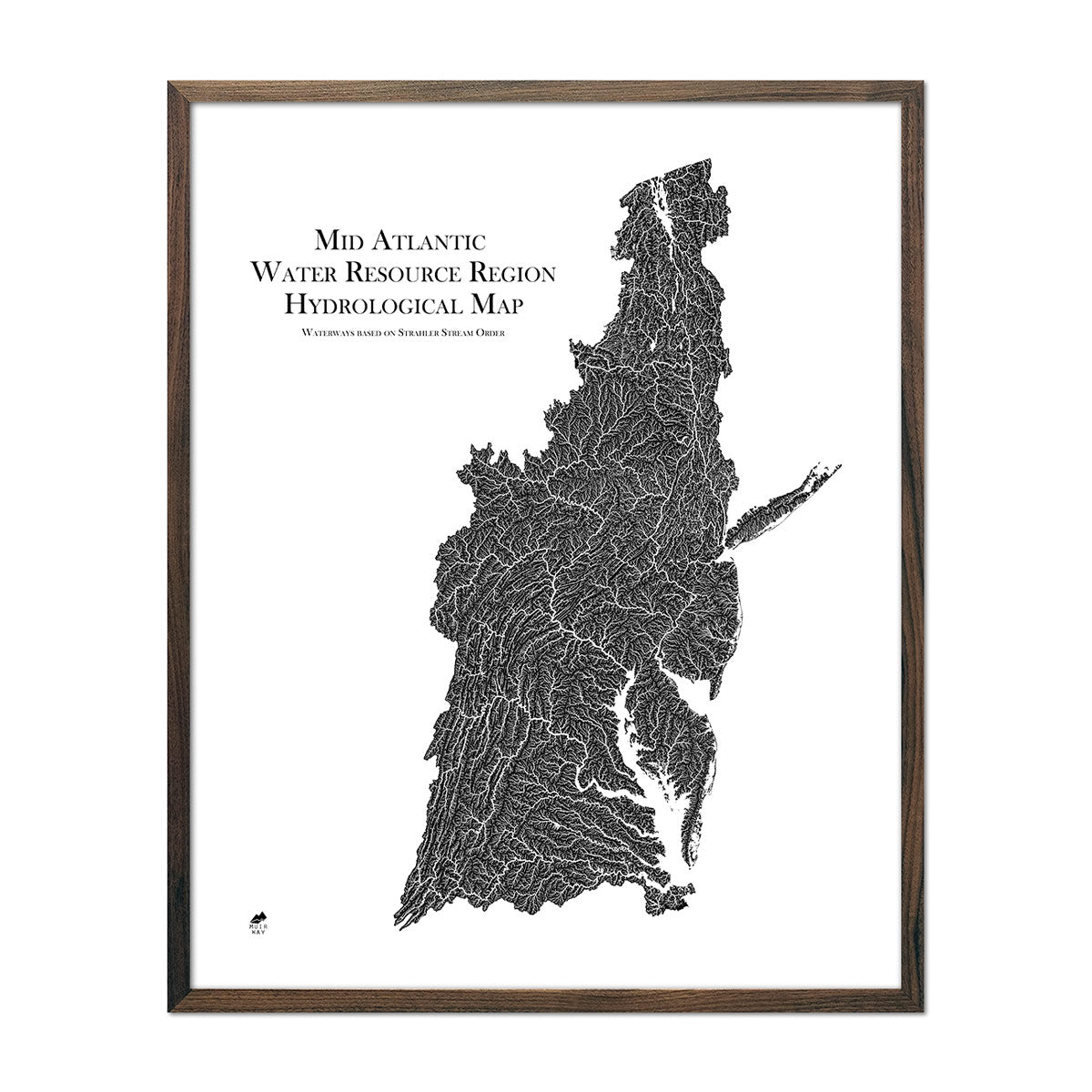 Mid Atlantic Regional Hydrological Map - Muir Way - Hydrology