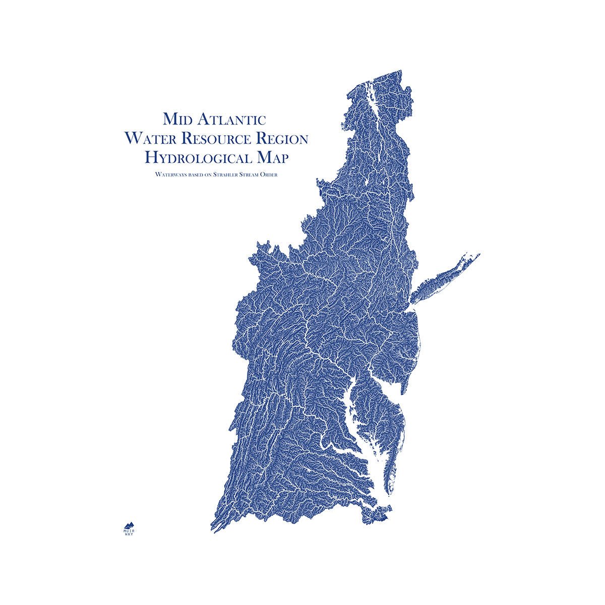 Mid Atlantic Regional Hydrological Map - Muir Way - Hydrology