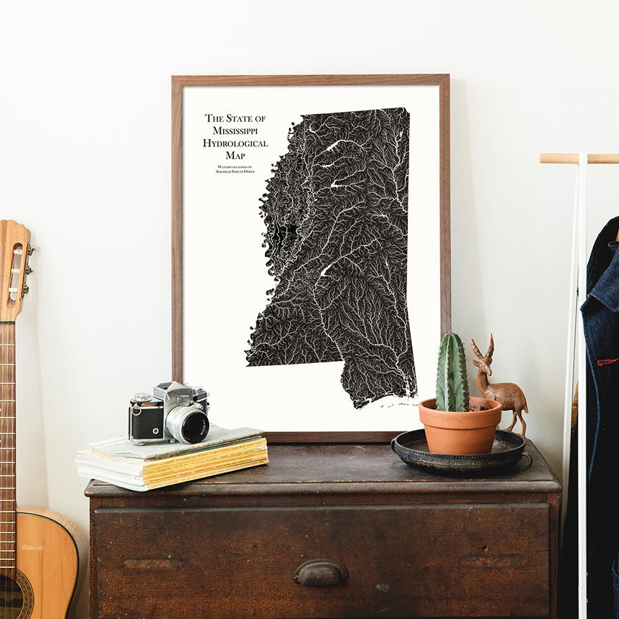 Mississippi Hydrological Map - Muir Way - Hydrology