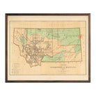 Montana Territory 1876 Map - Muir Way - Vintage Map