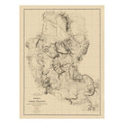 Montana and Wyoming Territories Map 1872 - Muir Way - Vintage Map