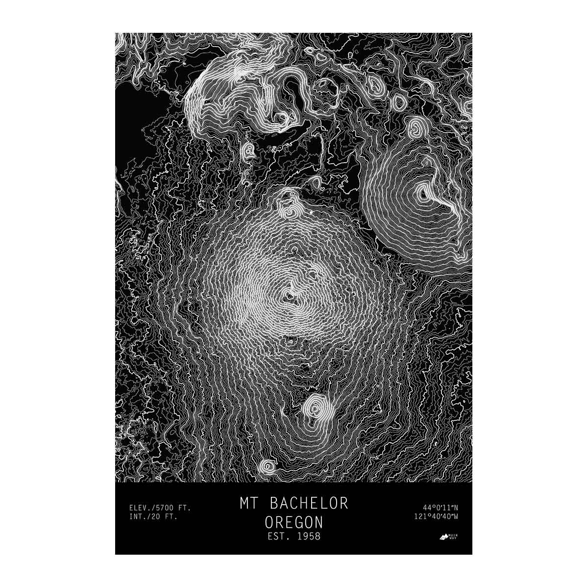 Mount Bachelor, Oregon - Muir Way - TOPO Series