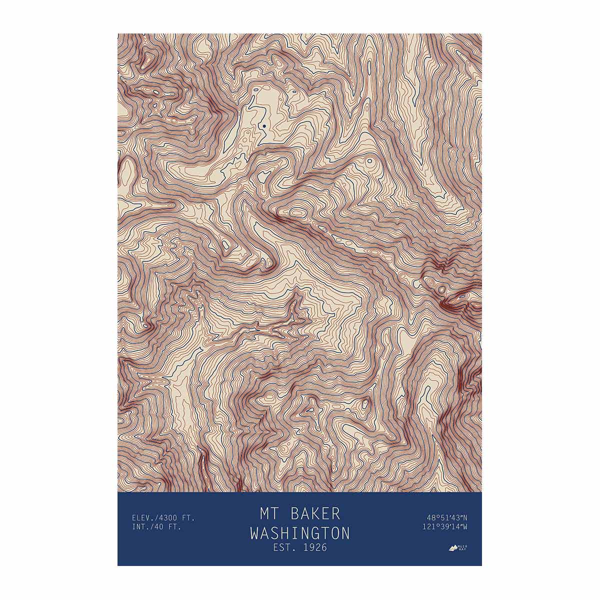 Mount Baker, Washington - Muir Way - TOPO Series