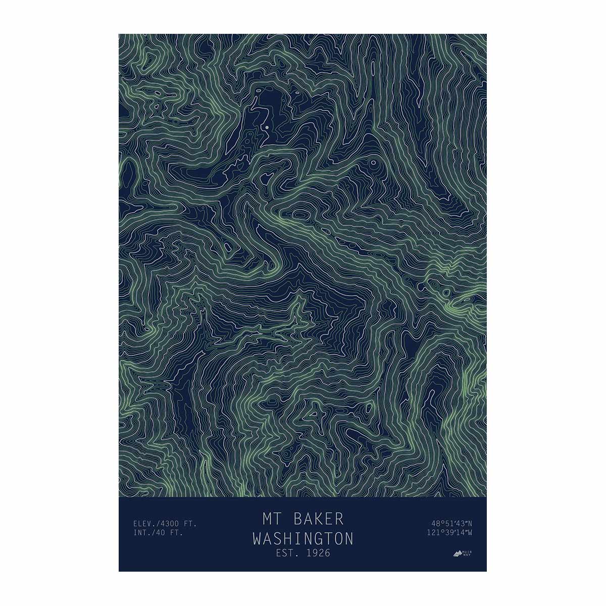 Mount Baker, Washington - Muir Way - TOPO Series