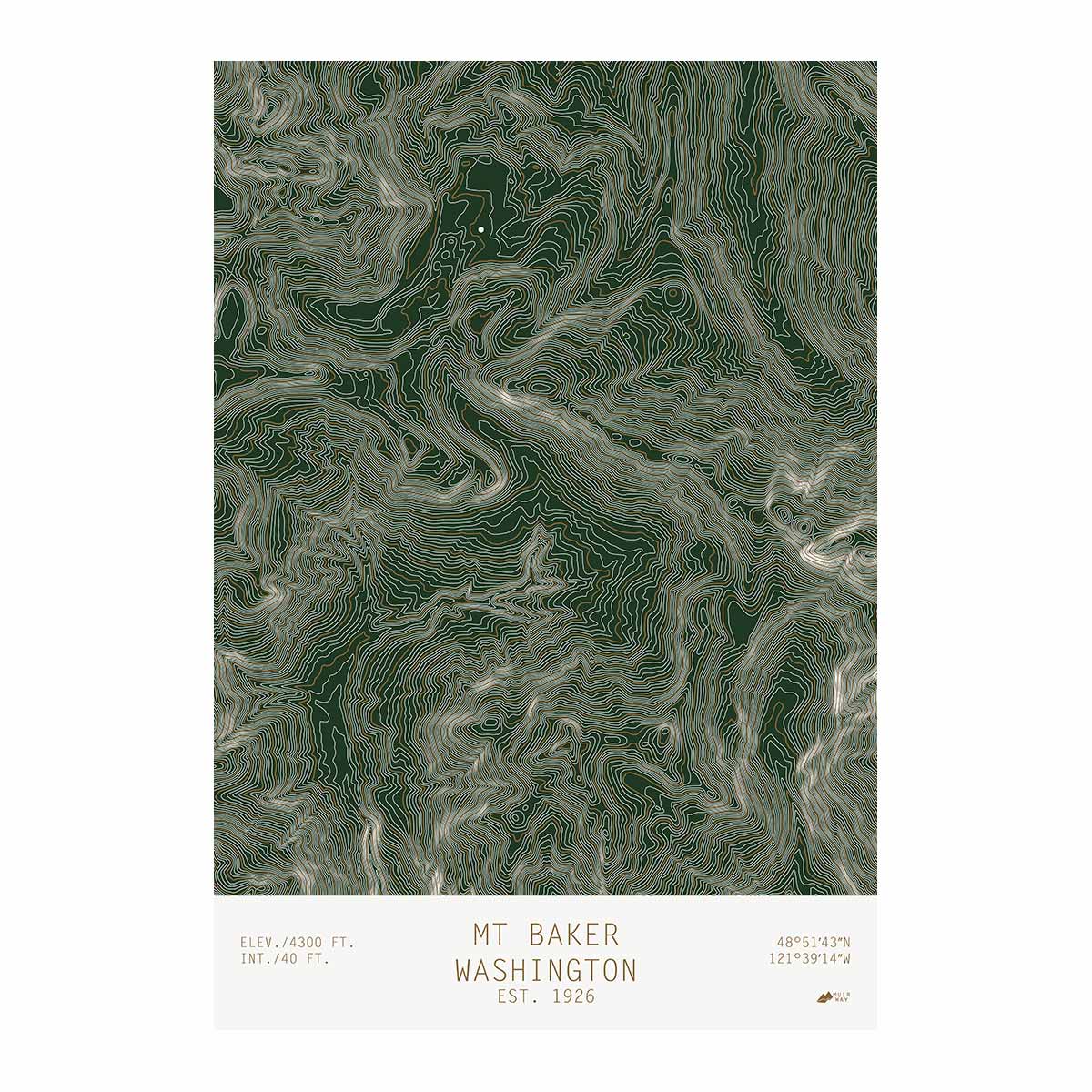 Mount Baker, Washington - Muir Way - TOPO Series