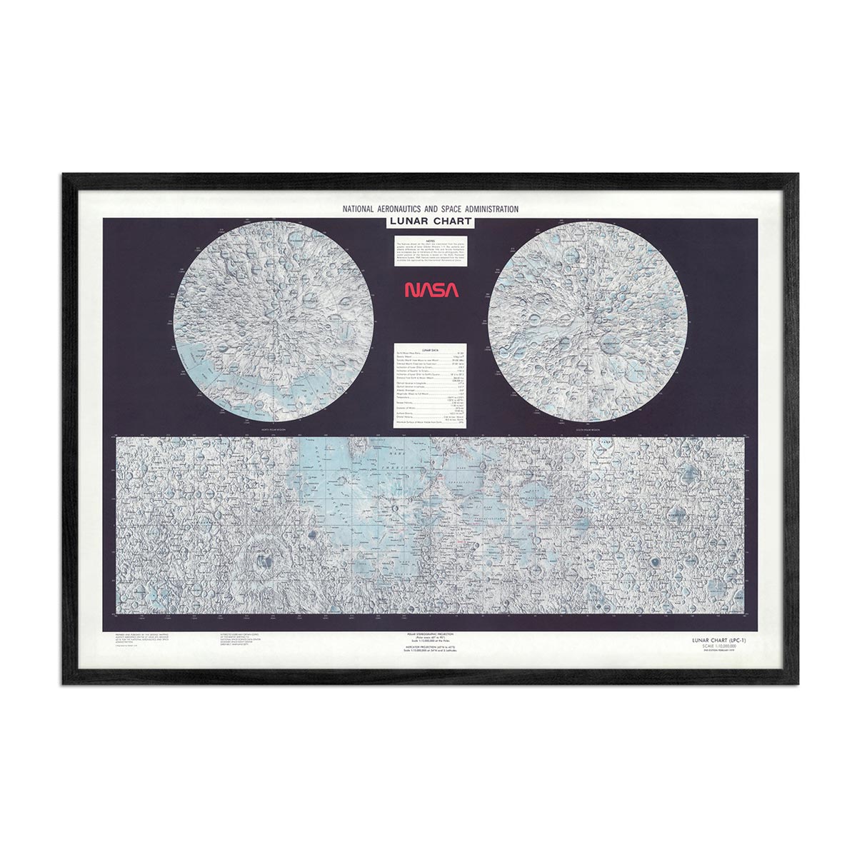 NASA Lunar Chart 1979 - Muir Way - Vintage Map