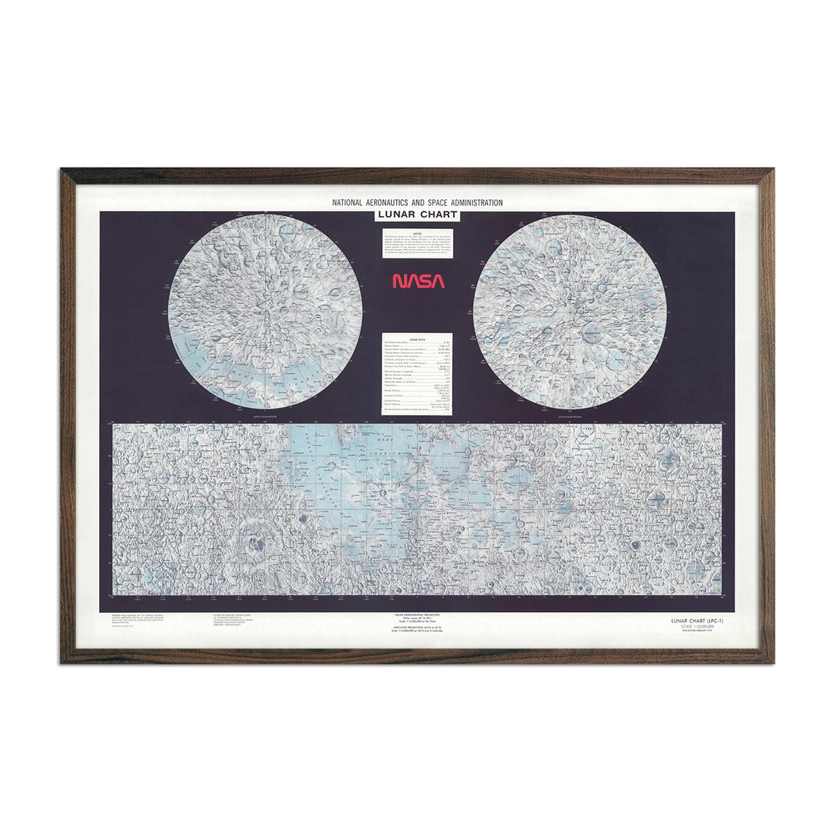 NASA Lunar Chart 1979 - Muir Way - Vintage Map