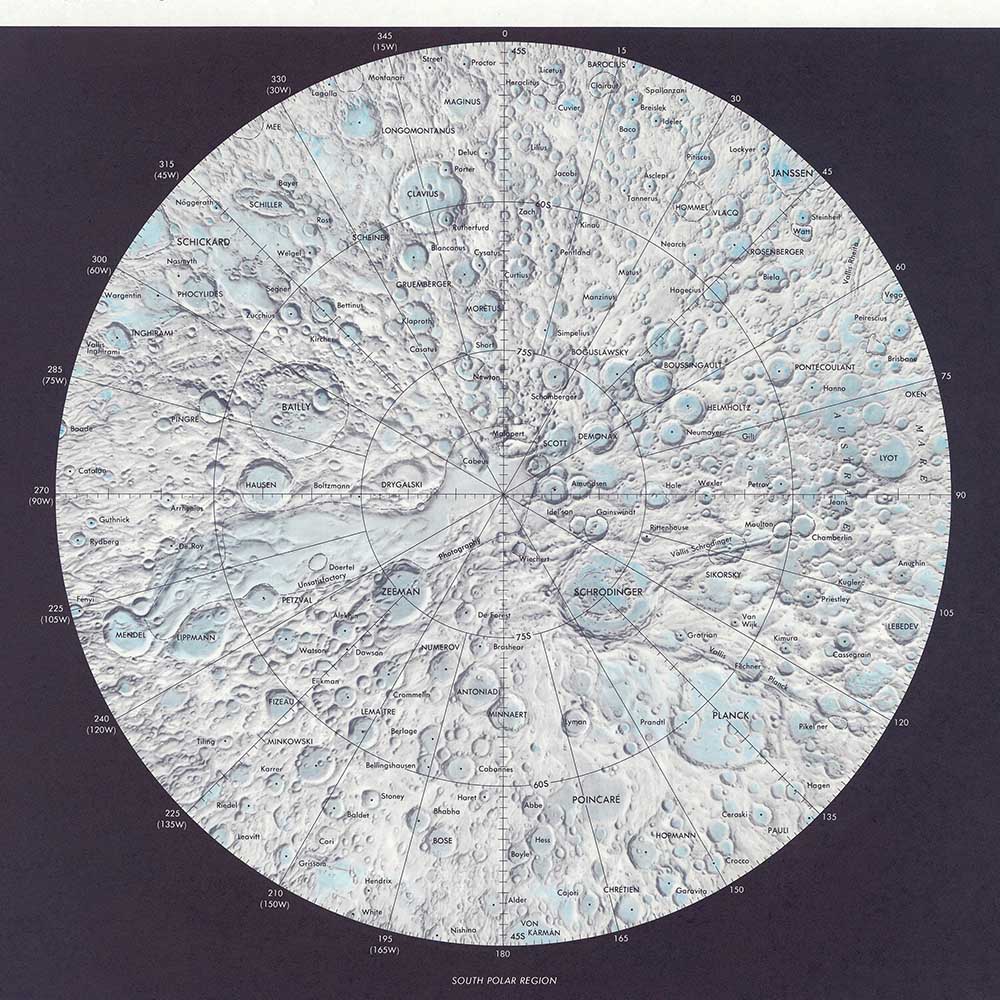 NASA Lunar Chart 1979 - Muir Way - Vintage Map