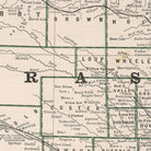 Nebraska 1883 Map - Muir Way - Vintage Map