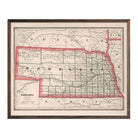 Nebraska 1883 Map - Muir Way - Vintage Map