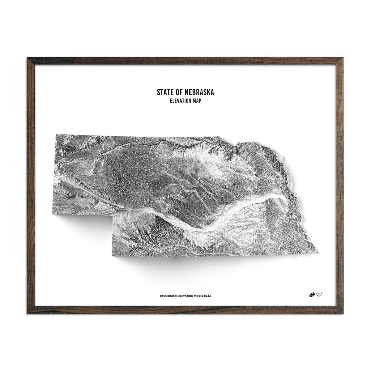 Nebraska Elevation Map - Muir Way - Elevation