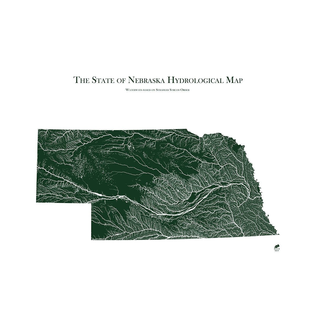 Nebraska Hydrological Map - Muir Way - Hydrology