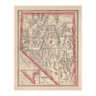 Nevada 1883 Map - Muir Way - Vintage Map