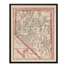 Nevada 1883 Map - Muir Way - Vintage Map