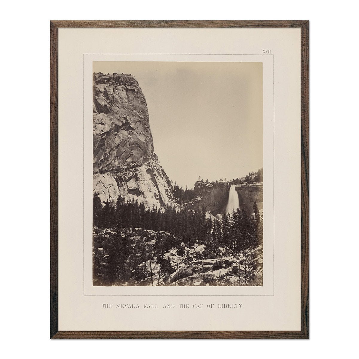 Nevada Fall and Cap of Liberty, Yosemite 1868 - Muir Way - Photograph