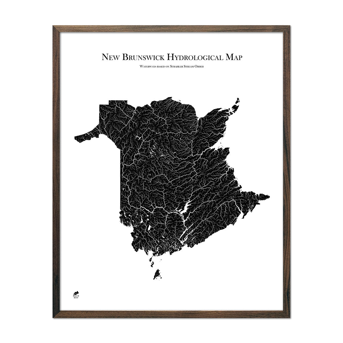 New Brunswick Hydrological Map - Muir Way - Hydrology
