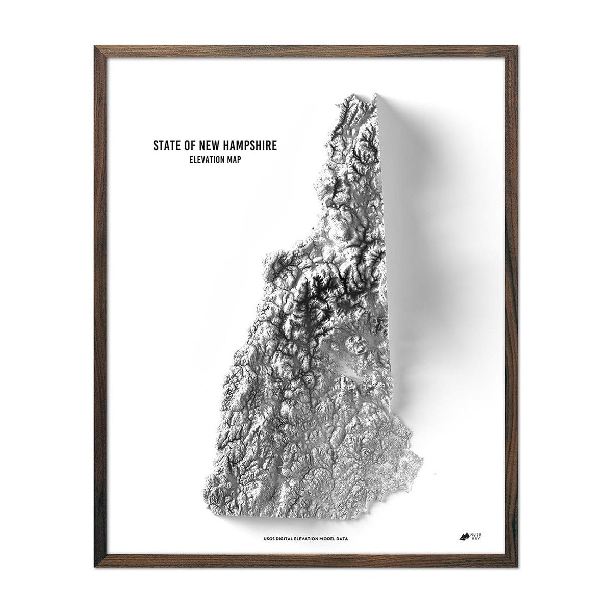 New Hampshire Elevation Map - Muir Way - Elevation