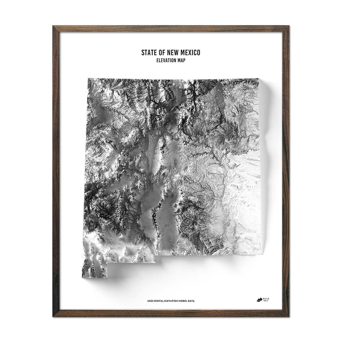 New Mexico Elevation Map - Muir Way - Elevation