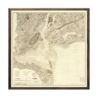 New York Bay and Harbor 1844 Map - Muir Way - Vintage Map