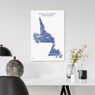 Newfoundland and Labrador Hydrological Map - Muir Way - Hydrology