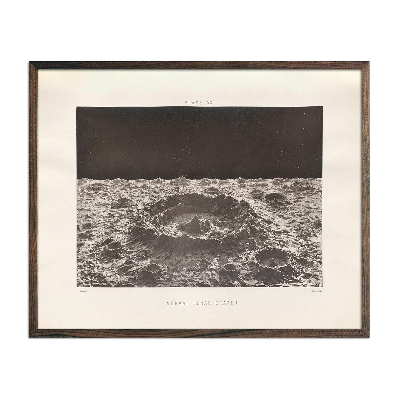 1874 Normal Lunar Crater Print - Muir Way - Astronomy