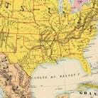 Amerique Septentrionale Composite 1844 Map - Muir Way - Vintage Map