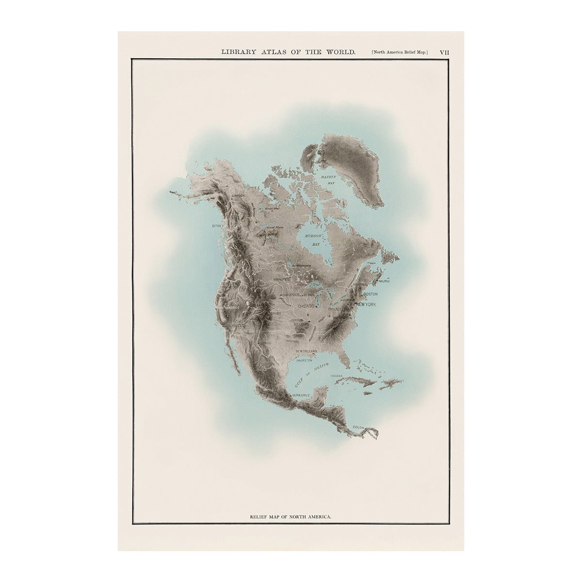 North America Atlas Map - Muir Way - Vintage Map
