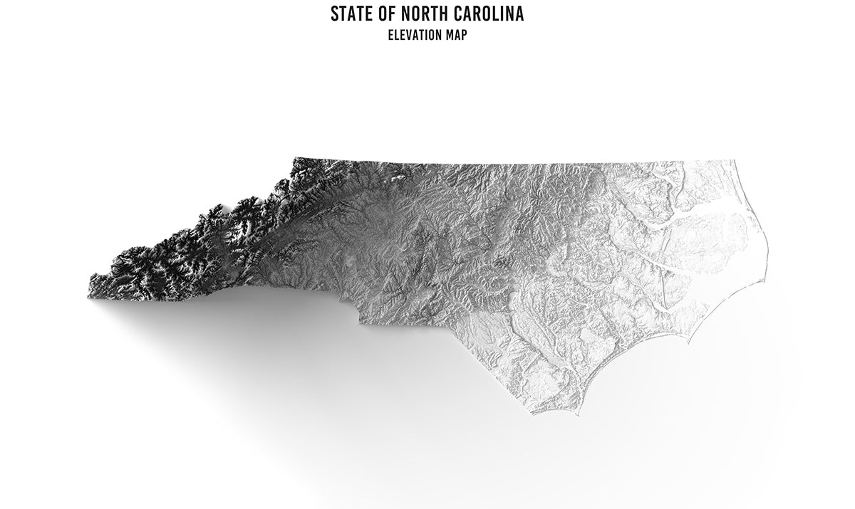 North Carolina 3D Map