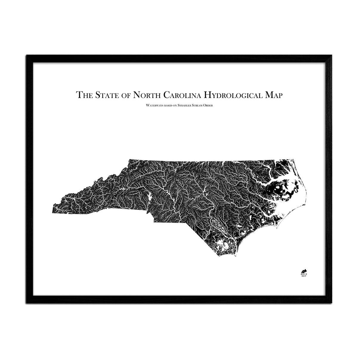 North Carolina Hydrological Map - Muir Way - Hydrology
